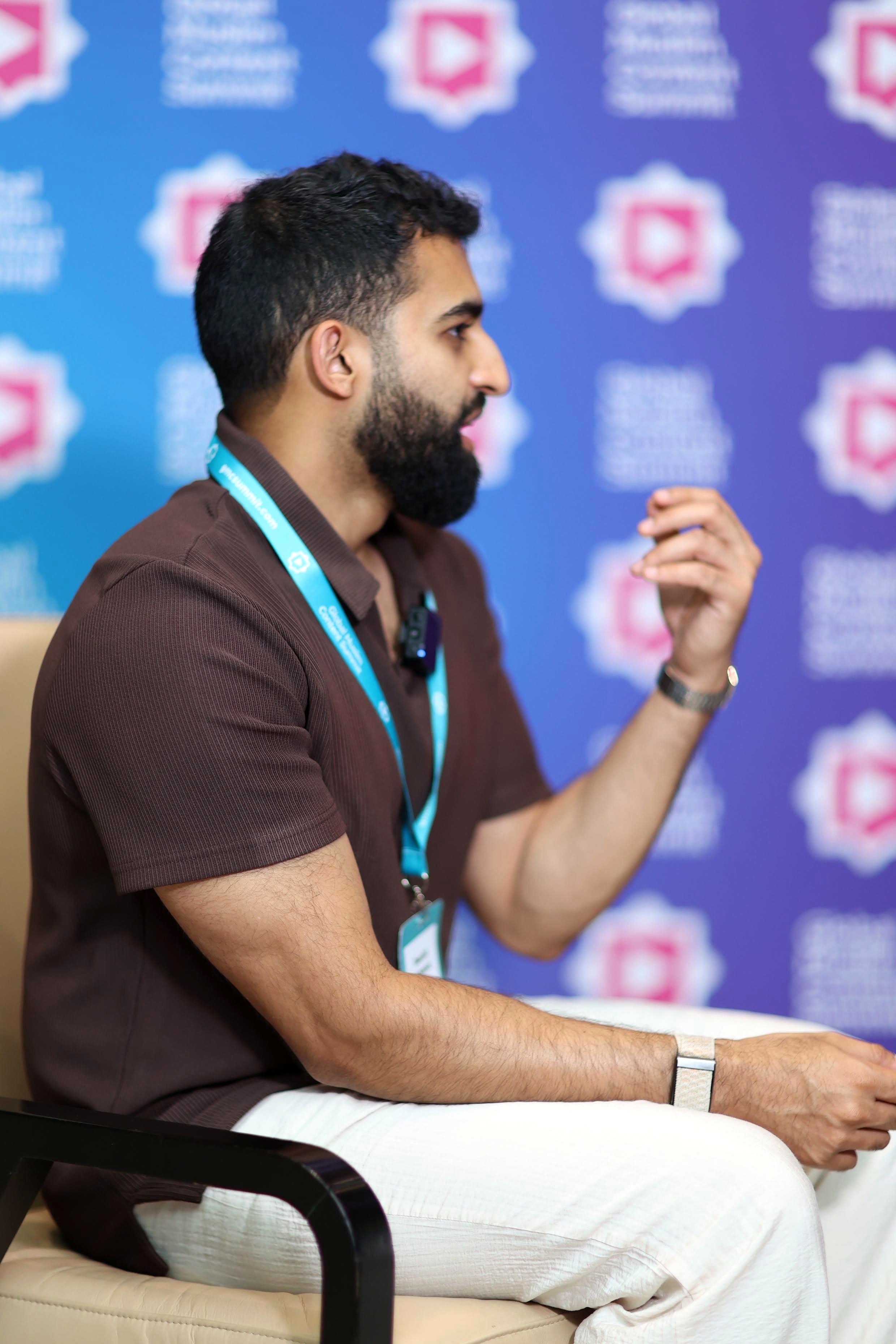 Dr Daanish speaking at the Global Health Content Summit