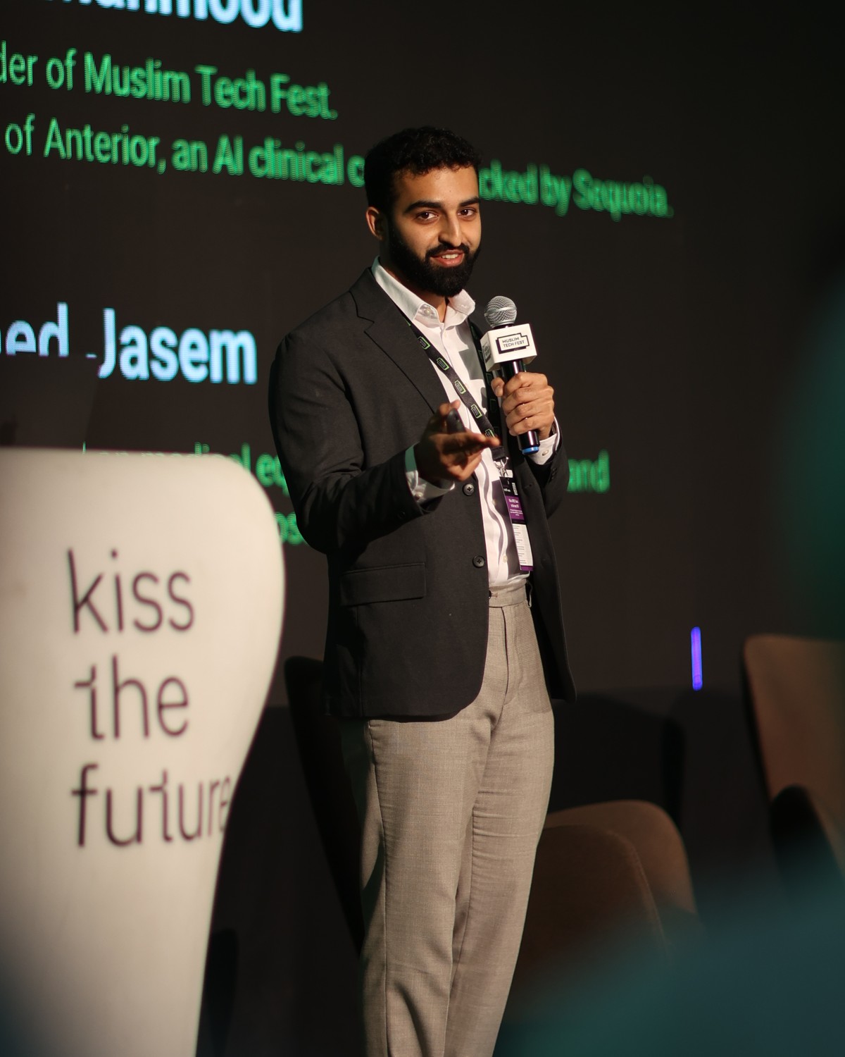 Dr Daanish speaking at Muslim Tech Fest Bosnia